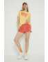 Superdry Памучна тениска в жълто - Pepit.bg