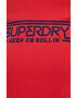 Superdry Памучна тениска в червено - Pepit.bg