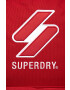 Superdry Раница дамски в червено голям размер с апликация - Pepit.bg