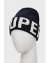 Superdry Шапка в тъмносиньо от плътен трикотаж - Pepit.bg