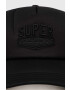 Superdry Шапка с козирка в черно с изчистен дизайн - Pepit.bg