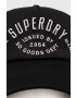 Superdry Шапка с козирка в черно с апликация - Pepit.bg