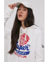 Superdry Суичър дамски в бяло с принт - Pepit.bg
