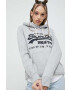 Superdry Суичър в сиво с качулка с апликация - Pepit.bg