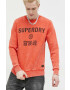 Superdry Суичър в оранжево с принт - Pepit.bg
