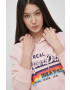 Superdry Суичър дамски в розово с принт - Pepit.bg