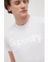 Superdry Тениска мъжка в сиво с принт - Pepit.bg