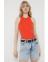 Superdry Топ дамски в оранжево - Pepit.bg