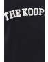 The Kooples Памучен суичър дамска в черно с апликация - Pepit.bg