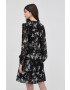 The Kooples Рокля в черно къс модел разкроен модел - Pepit.bg
