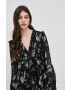 The Kooples Рокля в черно къс модел разкроен модел - Pepit.bg