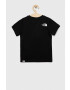 The North Face Детска памучна тениска в черно с принт - Pepit.bg