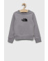 The North Face Детски памучен суичър в сиво с апликация - Pepit.bg
