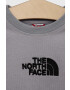 The North Face Детски памучен суичър в сиво с апликация - Pepit.bg