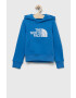 The North Face Детски суичър в синьо с качулка с принт - Pepit.bg