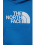 The North Face Детски суичър в синьо с качулка с принт - Pepit.bg