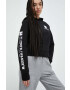 The North Face Памучен суичър в черно с качулка с принт - Pepit.bg