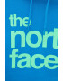 The North Face Памучен суичър в синьо с качулка с принт - Pepit.bg