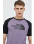 The North Face Памучна тениска в лилаво с принт - Pepit.bg