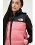 The North Face Пухен елек 1996 RETRO NUPTSE VEST дамски в розово със зимна изолация - Pepit.bg