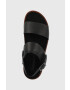 Timberland Кожени сандали мъжки в черно - Pepit.bg
