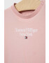 Tommy Hilfiger Бебешка блуза с дълги ръкави в розово с принт - Pepit.bg