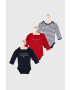 Tommy Hilfiger Бебешко боди (3 броя) в тъмносиньо - Pepit.bg