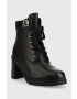 Tommy Hilfiger Боти Outdoor Heel Lace Up Boot в черно с висок ток - Pepit.bg