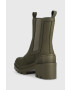 Tommy Hilfiger Боти челси Heeled Chelsey Boot Bio в зелено с висок ток - Pepit.bg