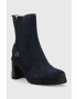 Tommy Hilfiger Боти челси Outdoor High Heel Boot в тъмносиньо с висок ток - Pepit.bg
