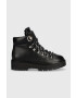 Tommy Hilfiger Боти Leather Outdoor Flat Boot в черно с платформа с лека изолация - Pepit.bg