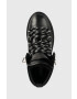 Tommy Hilfiger Боти Leather Outdoor Flat Boot в черно с платформа с лека изолация - Pepit.bg