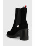 Tommy Hilfiger Боти Outdoor High Heel Boot в черно с висок ток - Pepit.bg
