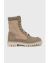 Tommy Hilfiger Боти Th Casual Lace Up Boot в бежово с равна подметка - Pepit.bg