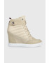 Tommy Hilfiger Боти Wedge Sneaker Boot в бежово със скосена платформа - Pepit.bg