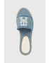 Tommy Hilfiger Чехли DENIM FLAT SANDAL в синьо FW0FW07095 - Pepit.bg