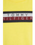 Tommy Hilfiger Детска памучна тениска в жълто с апликация - Pepit.bg