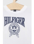 Tommy Hilfiger Детска тениска в бяло с десен - Pepit.bg