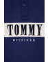 Tommy Hilfiger Детска тениска с яка в тъмносиньо с апликация - Pepit.bg