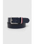 Tommy Hilfiger Детски кожен колан в тъмносиньо - Pepit.bg