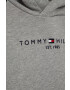 Tommy Hilfiger Детски памучен анцуг в сиво - Pepit.bg