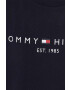 Tommy Hilfiger Детски памучен комплект в тъмносиньо - Pepit.bg
