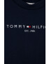 Tommy Hilfiger Детски памучен суичър в тъмносиньо с апликация - Pepit.bg