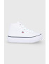 Tommy Hilfiger Детски високи кецове в бяло - Pepit.bg