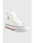 Tommy Hilfiger Детски високи кецове в бяло - Pepit.bg