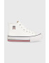 Tommy Hilfiger Детски високи кецове в бяло - Pepit.bg