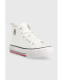 Tommy Hilfiger Детски високи кецове в бяло - Pepit.bg