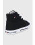 Tommy Hilfiger Детски високи кецове в черно - Pepit.bg