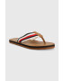 Tommy Hilfiger Джапанки HILFIGER LEATHER BEACH SANDAL в кафяво FM0FM04548 - Pepit.bg