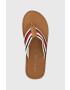 Tommy Hilfiger Джапанки HILFIGER LEATHER BEACH SANDAL в кафяво FM0FM04548 - Pepit.bg